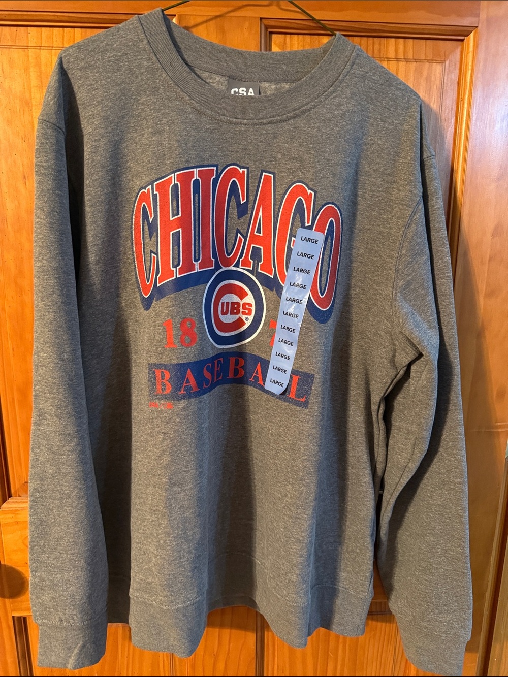 Chicago Cubs Gray Baseball Crewneck Sweatshirt